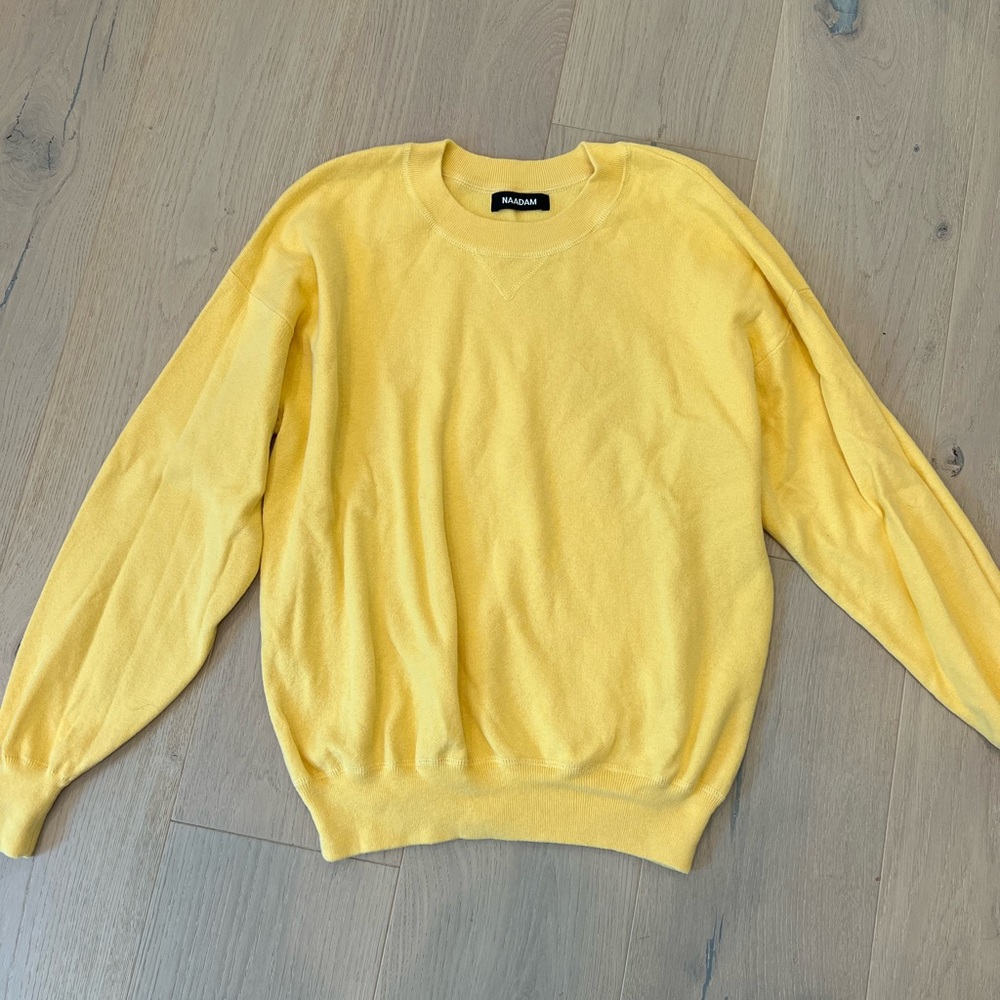 Naadam Crewneck Sweatshirt - flat lock pale yellow